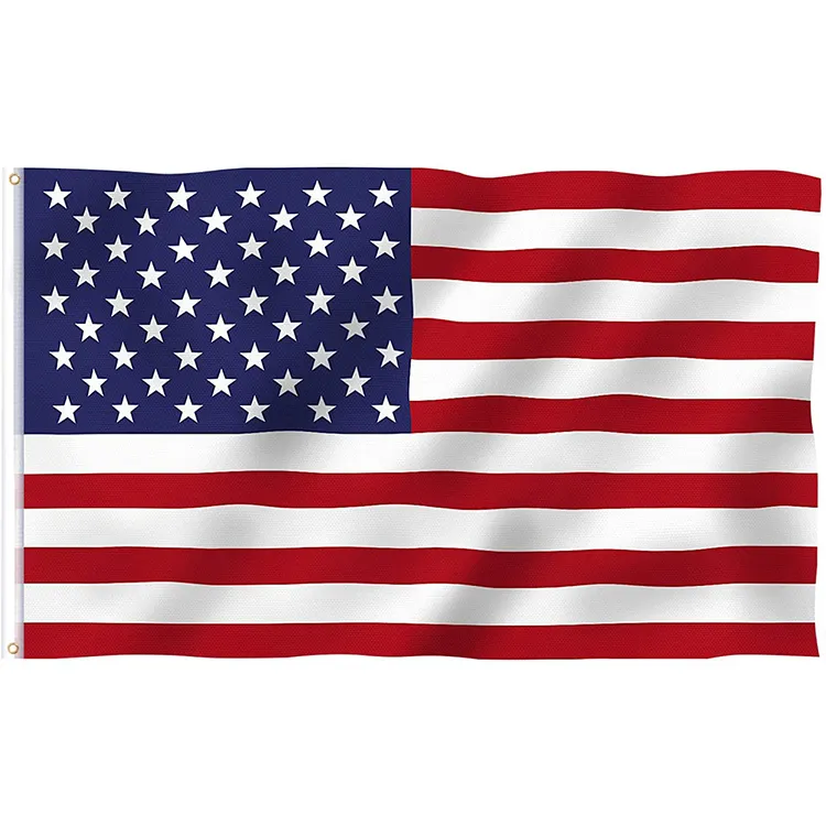 Bandeiras americanas de poliéster, bandeiras americanas de alta qualidade feitas sob encomenda, tamanho diferente 2x3ft 4x6ft 3x5ft