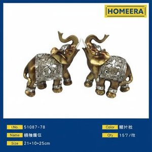 All'ingrosso 16 pezzi figurine di elefante in resina Art déco 21x10x25cm per ufficio e soggiorno ornamenti - Product Image 1