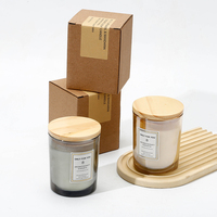 AIKUN Luxury Home Dekorative Duft Soja Wachs Aroma Glas Glas Kerze Private Label Holzdeckel für Urlaub Diwali Ostern Ramadan