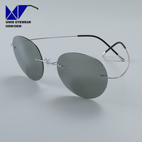 Monture optique sans monture en titane sur mesure OEM, taille 51-19-140, polarisée UV400 pour adultes unisexes, service d'échantillons rapide