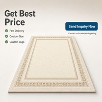 Tapis lavable sans rinçage pour salon, canapé et chambre à coucher, style crème français luxueux et épais