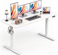 Escritorio Ergonómico Eléctrico de Altura Ajustable con Cajones, Mesa de Computadora Motorizada para Trabajar de Pie o Sentado, Ideal para Oficina Profesional