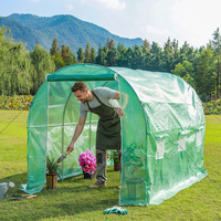 Serre de jardin portable 3x2x2m pour plantes, légumes et fleurs avec porte zippée