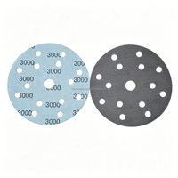 Disco de Lija de Látex de 6 Pulgadas (150 mm) con 15 Agujeros, Papel de Lija con Velcro para Pulir Carrocerías de Automóviles y Muebles