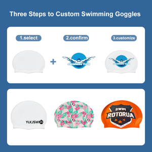 CAP200 国旗泳帽图案 LOGO 定制花卉印花图案设计环保硅胶泳帽 - Product Image 6