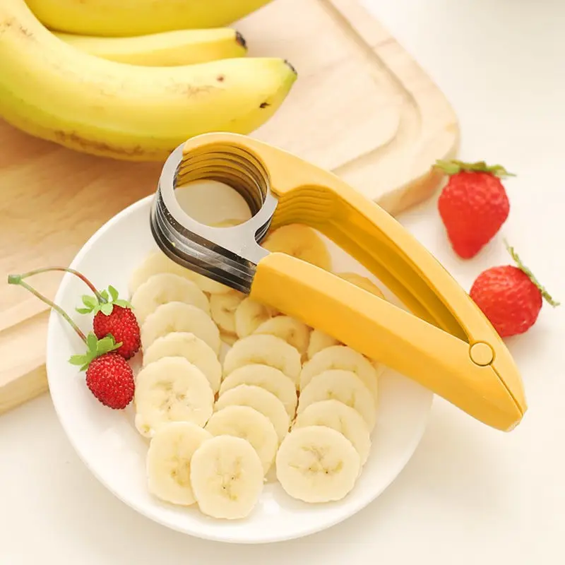 حار بيع الأمازون الفاكهة القطاعة أدوات مطبخ الخضار الفواكه قطاعة شرائح الموز القطاعة