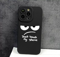 Nouvel Étui de Téléphone Antichoc en TPU Souple Imprimé « Ne Touchez Pas Mon Téléphone » pour iPhone 11 12 13 14 15 16 Pro Max 7 8