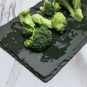 2023 Tabletex <span class=keywords><strong>ardoise</strong></span> naturelle assiette carrée sushi steak <span class=keywords><strong>ardoise</strong></span> noir nourriture occidentale assiette créative assiette de barbecue japonaise - Product Image 3