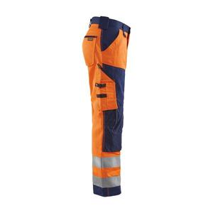BLAKLADER - 156618115389D88 Pantalones Hi-Vis sin bolsillos para uñas Naranja/Azul marino-EAN 7330509413647 ROPA DE TRABAJO DE LA HI-VIS - Product Image 4