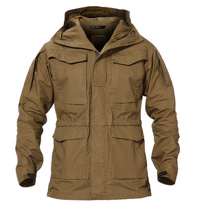 Chaqueta cortavientos impermeable gruesa con capucha para hombre OEM al por mayor superventas para cierre con cremallera de invierno - Product Image 1