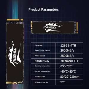 Puji M.2 NVMe Dahili 2.5" Masaüstü Katı Hal Sürücüsü 256G/512G 3000MB/s Okuma Hızı 2500MB/s Yazma Hızı Sınır Ötesi Toptan Satış - Product Image 4