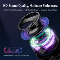 Altavoz Bluetooth Inalámbrico Magnético Transparente Wisteria ZT-131-HZJP-002 con Luz LED RGB, Mini Altavoz para Teléfono, Regalo
