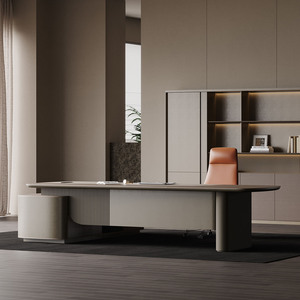 Sang trọng bằng gỗ Modular nhà văn phòng điều hành Bàn máy tính với thiết kế hiện đại - Product Image 3