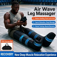 Bottes de récupération par compression d'air, masseur de jambes à 6 chambres, contrôle individuel des zones D1-D6, 23 niveaux, 30-250 mmHg, 5 modes, minuterie