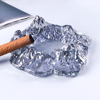 Aeofa gris ambre clair galvanoplastie givré neige montagne modélisation verre cendrier ménage lumière luxe