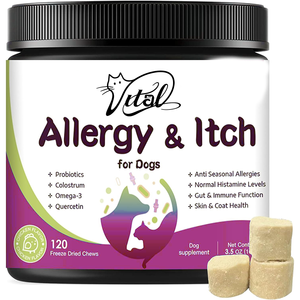 Oem כלב טבעי אלרגיה הקלה לועס colostrum אומגה-36 תמיכה במערכת החיסון גירוד העור הקלה טיפול כתם חם כתם חם - Product Image 1