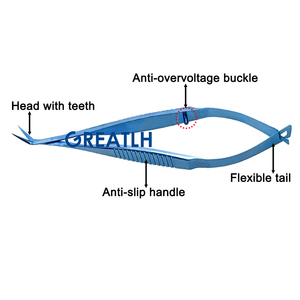 Titan không gỉ Dụng cụ phẫu thuật mắt microsurgical dụng cụ vannas kéo - Product Image 4