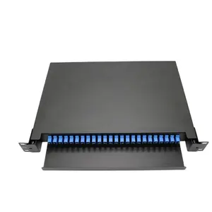 24 cổng 1U 19 inch Rack mount sợi quang OTB Patch Panel Hộp thiết bị đầu cuối