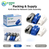 Protège-câble RJ45 anti-frottement, gaine de protection en caoutchouc PVC anti-pliage pour connecteur modulaire 8P8C, multicolore