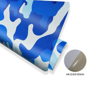 Film PVC sans bulles, Camouflage bleu, Film en vinyle pour voiture, rouleau de vélo, Console, ordinateur portable, autocollant de voiture - Product Image 1