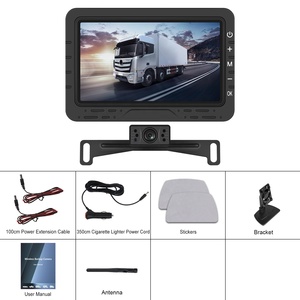 Podofo 4.3 'segnale digitale Wireless Monitor telecamera di Backup IP68 + auto telecamera posteriore targa telaio IP68 impermeabile 12V - Product Image 6