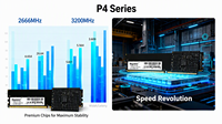 Mémoire RAM DDR4 Faspeed haute vitesse pour jeux 16 Go 8 Go 4 Go 2666 MHz DDR4 RAM de bureau pour PC