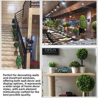 Boule de bonsaï artificielle en plastique, petite et réaliste, fausse topiaire, verdure écologique résistante aux UV, pour anniversaire, Pâques, maison moderne, bureau