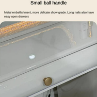 Coiffeuse moderne éco-responsable la plus vendue avec 3 tiroirs, miroir éclairé, pour maison, chambre, hôtel, petit appartement