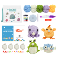 Bohe Kit Crochet boneka gelembung Puff DIY untuk pemula hewan Kit rajut dengan Step-by-step mengajar Video pemula katun bunga