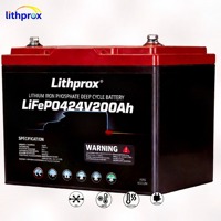 Batterie lithium LiFePO4 à décharge profonde 25,6 V 200 Ah 5 kW, qualité A, marine, avec bus CAN, connecteur Anderson, plus de 6000 cycles, CE RoHS IP67, OEM ODM
