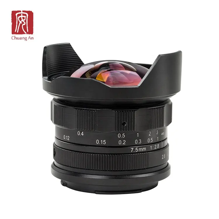 Prix de gros 7.5mm F2.8 Objectif Fisheye avec APS-C format NEX Support Caméra Sans Miroir Lentilles