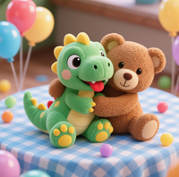 Jouets en peluche personnalisés à faible MOQ, dinosaures animatroniques en peluche, animaux en peluche, jouets dragon, ours en peluche personnalisés OEM/ODM, poupées en peluche mignonnes