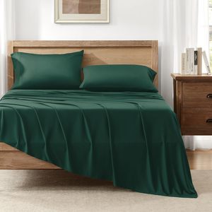 Parure de lit de luxe en bambou rafraîchissant, drap-housse 300TC à poches profondes de 16 pouces, vente en gros - Product Image 3