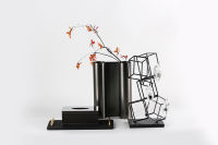 Design artistique Lumière Luxe Moderne Décor Personnalisé Métal Patron De Couture Métal Cuir Plateau De Service Maison Hôtel Intérieur Extérieur