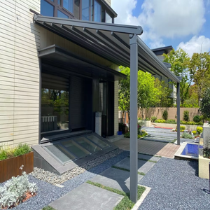 Pergola extérieure en métal pour restaurants, protection solaire, 4x5, imperméable, en aluminium, avec lames orientables, pergola rétractable - Product Image 1