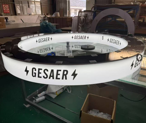 Customized LED Round Lightbox Indicator Sign AC-Powered Acrylic <b>Logo</b> Waterproof <b>Wall</b> Mount for Advertising Sign Night Market - Product Image 4