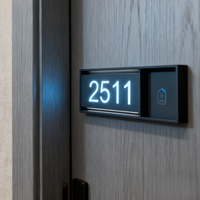 SKYSEEN conception personnalisée LED plaques d'immatriculation en métal acrylique pour numéro de chambre d'hôtel panneau lumineux 3D publicité LED numéro de maison