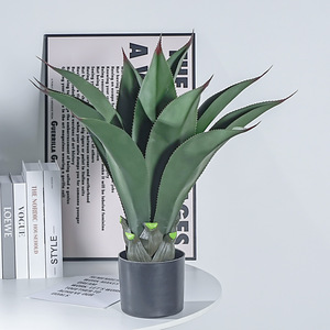 Planta Artificial de Agave Meng Jie de 30cm-100cm, Plástico PU en Maceta, Decoración Interior - Product Image 1