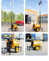 Günstige Preise Tragbare LED Solar Mobile Signal beleuchtung Garten Home Stack Generator Ballon Mobile Diesel Light Towers