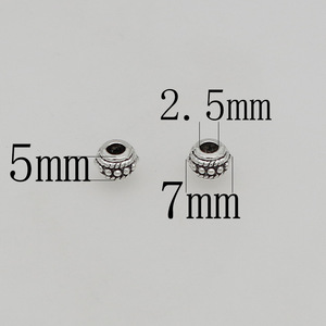 Venta caliente personalizado redondo punto forma Metal cuentas personalizado gran agujero pulsera cuentas encanto conector Micro Pave espaciador cuentas - Product Image 4