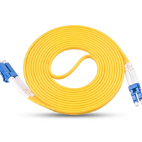 Kabel Patch Fiber Optik Single Mode YOFC Simplex Duplex LC/SC/FC/ST Custom 1m-50m G652D PVC Kuning untuk Jaringan Optik Indoor
