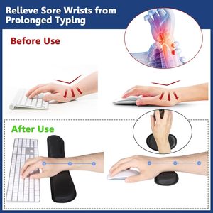 Ergonomic Gel Bàn phím cổ tay phần còn lại & Mousepad nghỉ ngơi, bàn phím pad chuột hỗ trợ cổ tay, bộ nhớ Bọt Bàn phím cổ tay phần còn lại thiết lập - Product Image 4