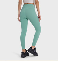 Legging de yoga taille haute classique multicolore sans couture avant pour femme, en nylon et élasthanne ultra doux, idéal pour la course et la gym