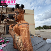 Sculpture Totem Tribal Gonflable Géante Imprimée Numérique en 3D pour Festival de Musique, Grand Personnage Publicitaire Gonflable