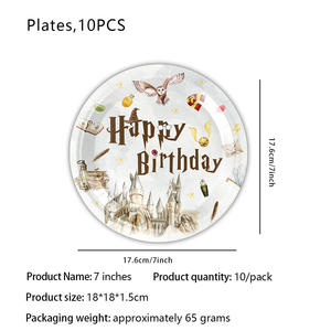 Juego de Vajilla para Fiesta Mundo Mágico Niño Mago con Amigo Artículos para Fiesta Temática Decoración de Pastel Platos Vasos Servilletas para 10 Personas - Product Image 3