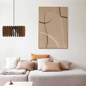 Huamiao Relife pintura al óleo abstracta de lujo textura 3D arte de pared lienzo decoración del hogar hecho a mano con marco de montaje sujetos de flores - Product Image 5