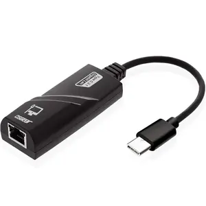 Hot 1000mpbs plug and play USB-C ke RJ45 adaptor jaringan Ethernet Tipe C untuk komputer laptop