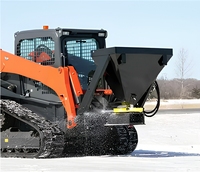 Alat Penebar Garam dan Pasir untuk HCN Skid Steer Loader, Agen Peleleh Salju, Peralatan Khusus Kota