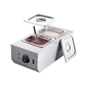 Small 2 <strong>Tanks</strong> Stainless Steel Commercial Electric Used in Restaurant and Catering Countertop <strong>Tempering</strong> Chocolate Melting Machine - Product Image 4