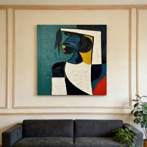 Peintures à l'huile peintes à la main, texturées 3D, neutres et douces, arts décoratifs, grande peinture décorative pour la décoration de la maison et des hôtels - Product Image 2